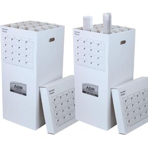 ADIR Cardboard Roll File Storage Organizer - Sorter Vertical File Sarter - Blueprint ، Poster ، Plans ، Wrap Home ، and Map Holder Station -16 Slots (for Rolls to 25 Inter in Kuwait