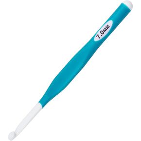 Hobekoee 15mm خطاف الكروشيه الكبير ، خطافات الكروشيه الكبيرة للغزل المكتنزة ، خطافات كروشيه طويلة إضافية مع مقبض مريح ناعم لخيوط الكروشيه ، الصوف المتجول