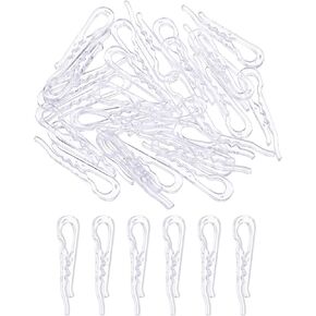 uxcell 100 Pcs 1.48 Inch U Shape Alligator Clip, Shirt Clip with Teeth, Clothespins for Socks, Pants, Ties, Shirts, Garments, White