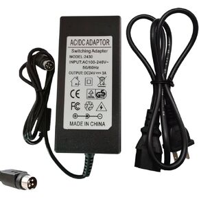 4-Pin 24V 3A AC/DC Adapter Compatible with Canon PA-14U PA-14E MG1-4558 5039 4892 imageFORMULA 300P DR-2020U DR-1210C DR-M260 DR-M160 DR-M140 ScanFront 330 400 CanoScan 9950F Scanner 2A Power