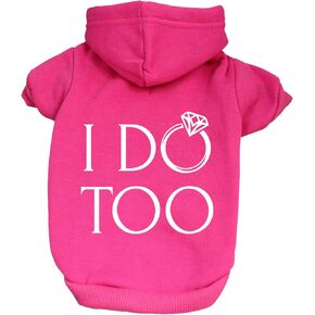 I Do Too Dog Hoodie Fleece Lined Pullover Sweatshirt with Leash Hole(Black, Large 112)