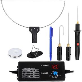 4 in 1 Foam Cutter Set with Digital Voltage Controller, GOCHANGE Electric Cutting Machine Pen Tools Kit, 100-240V /18W Styrofoam Cutting Pen with Electronic Voltage Transformer Adaptor
