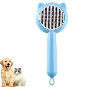 Cat Brush for Shedding，Pet Grooming Tool for Dogs，Cat Hair Brush with Self Cleaning Button for Deshedding, Easy to Removes Loose Fur