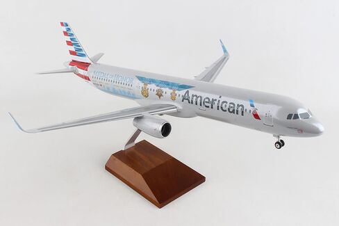 Daron Skymarks American A321 Airplane Model with Wood Stand & Gear (1/100 Scale) in Saudi Arabia