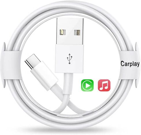 2 Pack Car Carplay Cable for iPhone 15 Car Charger Cord, 3.3FT USB A to USB C Cable for Apple Carplay, USB C Cable Compatible with iPhone 15 Pro Max Plus, iPad Pro Air Mini Car Charger Cord Cable in Kuwait