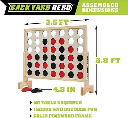 Backyard Hero 2-in-1 Cornhole Toss and Washer Toss Game – 48" Tailgate Boards with Bean Bags – Durable, Portable Set for Game Day & Outdoor Fun in Kuwait