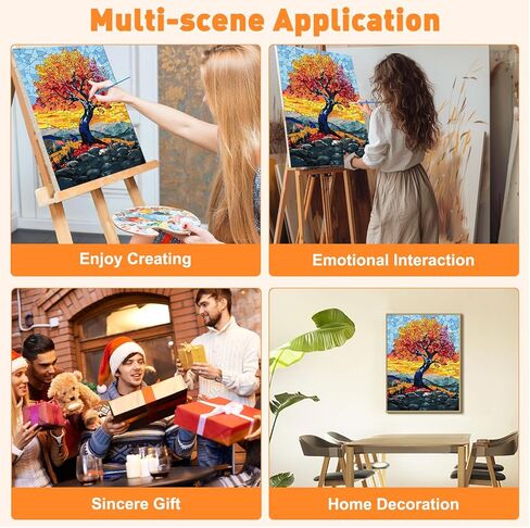 MAXBYE Seagulls Paint by Numbers Adult Kits with Frame, DIY Acrylic Paint by Number Kit Crafts for Adults, Sea Seascape Framed Painting Kit Arts and Crafts for Home Wall Decor 8x12inch in Saudi Arabia