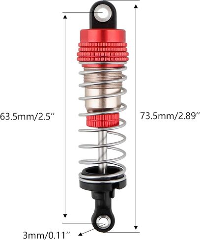 14210 RC Car Front Front Aluminium Excedcories Prackors Prackors for H14BM 14210 14209 JC14EP HP141 HP141S 1:14 Brush RC Cars Monster Trucks (Red) in Kuwait