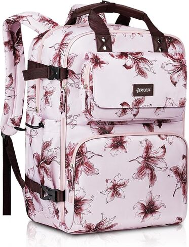 Laptop Backpack for Women, Pink Business Travel Laptops Backpack with USB Charging Hole for 17.3inch Laptop Work Bag, Sturdy Daypack Computer Backpacks Gift for Teacher Doctor Nurse College in Saudi Arabia