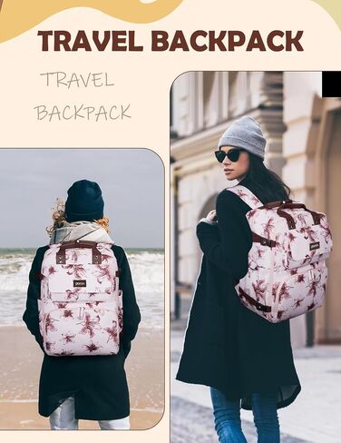 Laptop Backpack for Women, Pink Business Travel Laptops Backpack with USB Charging Hole for 17.3inch Laptop Work Bag, Sturdy Daypack Computer Backpacks Gift for Teacher Doctor Nurse College in Saudi Arabia