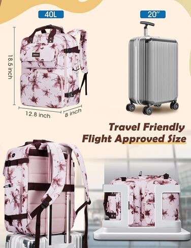 Laptop Backpack for Women, Pink Business Travel Laptops Backpack with USB Charging Hole for 17.3inch Laptop Work Bag, Sturdy Daypack Computer Backpacks Gift for Teacher Doctor Nurse College in Saudi Arabia