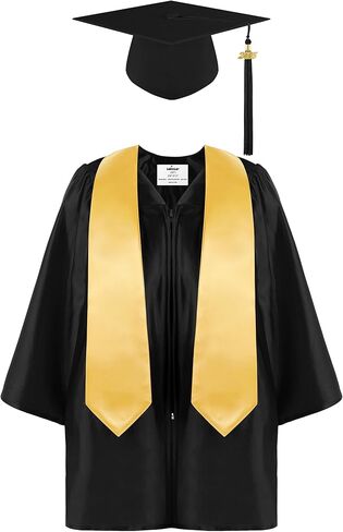 SOMSOC 4 PACES TRIKERGARTN GRADUTION CAD CAP CAP للأطفال الذين سرقوا ثوبًا في الحضانة في مرحلة ما قبل المدرسة مع 2025 TASSEL in Saudi Arabia