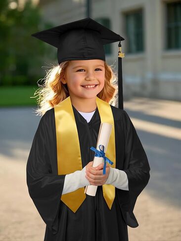 SOMSOC 4 PACES TRIKERGARTN GRADUTION CAD CAP CAP للأطفال الذين سرقوا ثوبًا في الحضانة في مرحلة ما قبل المدرسة مع 2025 TASSEL in Saudi Arabia