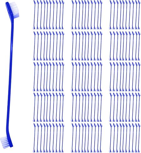 150Pcs Dog Toothbrush Dual Headed Puppy Tooth Brushing Kit Long Handle Soft Grooming Pet Dental Brushes Convenient Double Sided for Pets Puppy Teeth Brush Cleaning Oral Care Supplies-Blue in Saudi Arabia