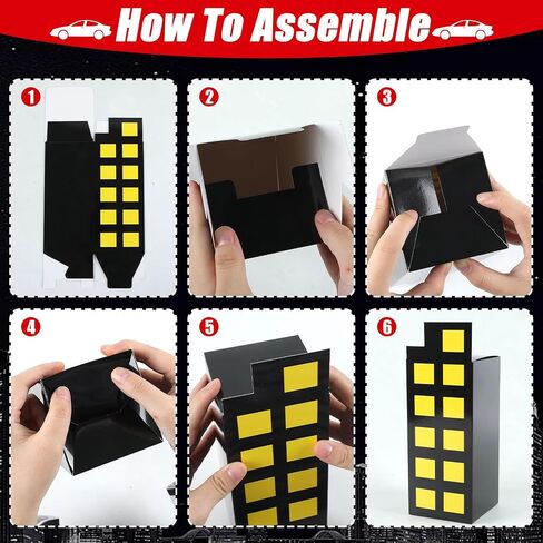12Pcs Skyscraper City Party Favor Boxes for Super Themed Hero Party Decorations City Skyline Buildings Treat Boxes Super Themed Hero Party Candy Goodies Boxes for Boys Girls Birthday Party Supplies in Saudi Arabia