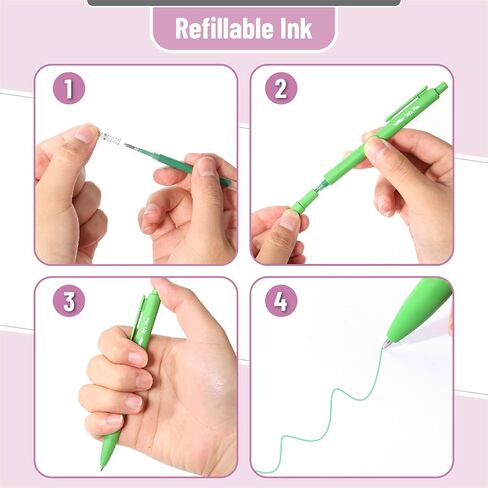 Mr. Pen- Retractable Gel Pens, 12Pack, Black Ink, Monochrome Elegance Barrel Gel Pens, Gel Pens Fine Point 0.5mm, Retractable Pens, Cute Pens, Gel Ink Pens Aesthetic Pens for Journaling Fine Tip Pens in Saudi Arabia