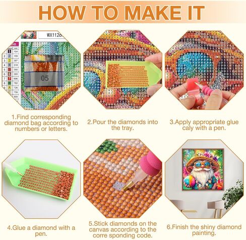 MEIYUDA Diamond Painting Kits for Adults, DIY Chicken Diamond Art Kits for Beginners, 5D Cartoon Animals Diamond Art Painting Kit Gem Art Crystal for Home Wall Decor and Holiday Presents 12x12In in Saudi Arabia