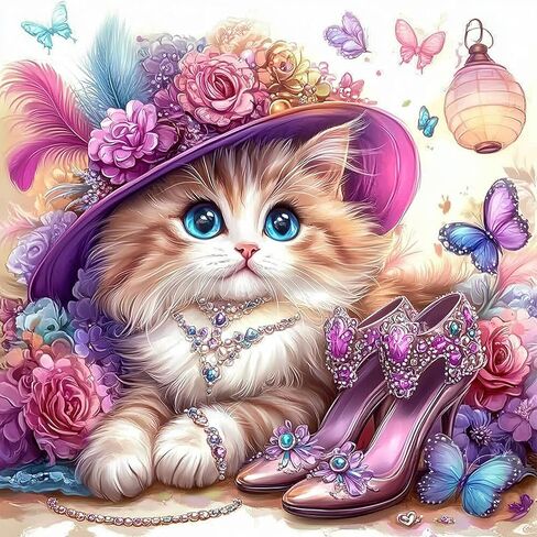 MEIYUDA Diamond Painting Kits for Adults, DIY Chicken Diamond Art Kits for Beginners, 5D Cartoon Animals Diamond Art Painting Kit Gem Art Crystal for Home Wall Decor and Holiday Presents 12x12In in Kuwait