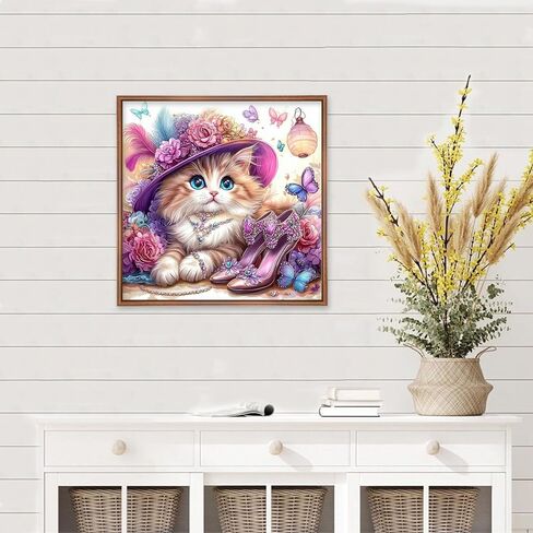 MEIYUDA Diamond Painting Kits for Adults, DIY Chicken Diamond Art Kits for Beginners, 5D Cartoon Animals Diamond Art Painting Kit Gem Art Crystal for Home Wall Decor and Holiday Presents 12x12In in Kuwait