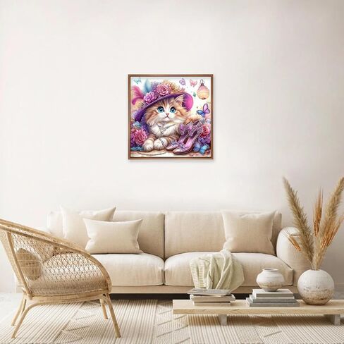 MEIYUDA Diamond Painting Kits for Adults, DIY Chicken Diamond Art Kits for Beginners, 5D Cartoon Animals Diamond Art Painting Kit Gem Art Crystal for Home Wall Decor and Holiday Presents 12x12In in Kuwait