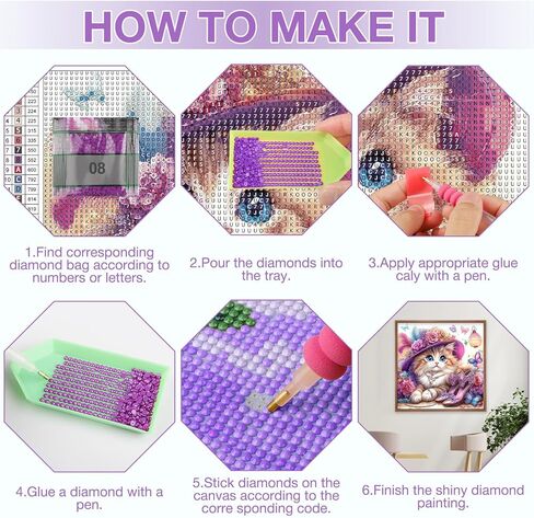 MEIYUDA Diamond Painting Kits for Adults, DIY Chicken Diamond Art Kits for Beginners, 5D Cartoon Animals Diamond Art Painting Kit Gem Art Crystal for Home Wall Decor and Holiday Presents 12x12In in Kuwait