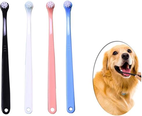 4 PCS Small Dog Toothbrush Cat Toothbrush, Puppy Tooth Brushing Kit, Mini Head Soft Dog Tooth Brush, Dog Tooth Brushing Kit for Small to Large Dogs and Cats, Pet Teeth Brush in Bulk in Saudi Arabia