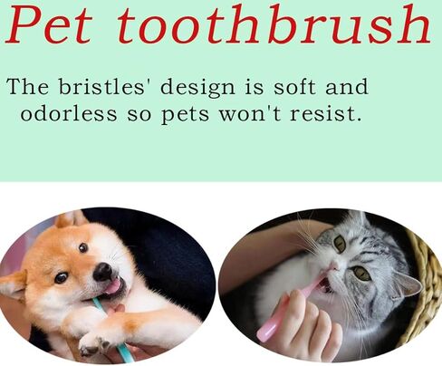 4 PCS Small Dog Toothbrush Cat Toothbrush, Puppy Tooth Brushing Kit, Mini Head Soft Dog Tooth Brush, Dog Tooth Brushing Kit for Small to Large Dogs and Cats, Pet Teeth Brush in Bulk in Saudi Arabia