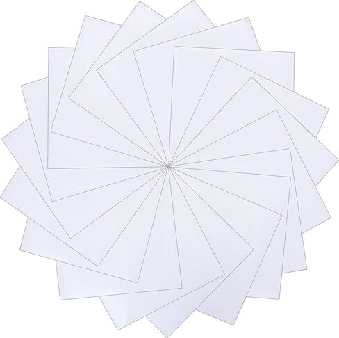 ThreadArt 20 Sheets White Premium Self Dissive Sign Signyl Film Set - 12 "× 12" أوراق | للزجاج ، البلاستيك ، المعدن | استخدم مع قطع صورة ظلية Cricut in Kuwait