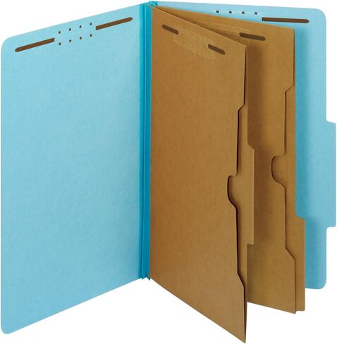 Pendaflex Colored Classification Folders, 2/5 Cut Tab, 2 Pocket Dividers, Embedded Fasteners, Legal Size, Dark Green, 10 Per Box (29083) in Kuwait