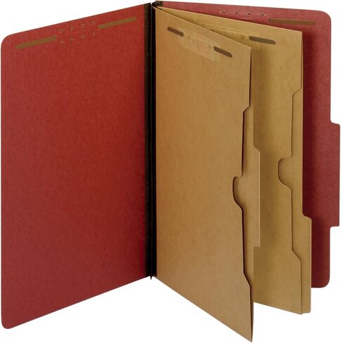 Pendaflex Colored Classification Folders, 2/5 Cut Tab, 2 Pocket Dividers, Embedded Fasteners, Legal Size, Dark Green, 10 Per Box (29083) in Kuwait