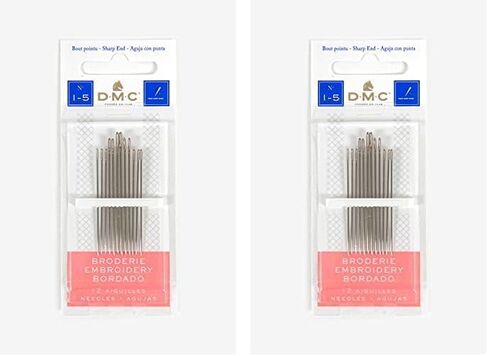 DMC 1765-1/5 Embroidery Hand Needles, 24-Pack, Size 1/5, Silver in Kuwait