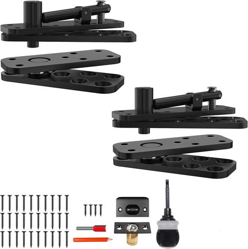Hidden Door Hinge, Silent Operation 573 LB/ 260KG Hidden Hinges, Heavy Duty Conceal Hinges, 360° Rotation Pivot Hinge for Secret Door or Hidden Door Bookcase (Patent Pending) in Saudi Arabia