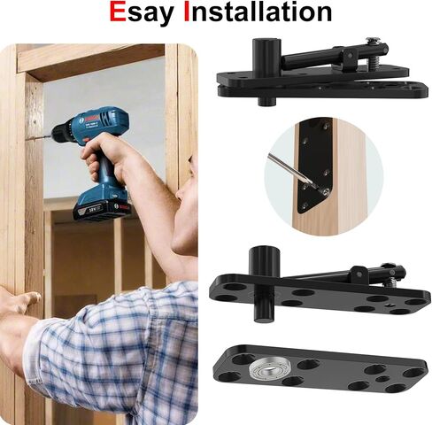 Hidden Door Hinge, Silent Operation 573 LB/ 260KG Hidden Hinges, Heavy Duty Conceal Hinges, 360° Rotation Pivot Hinge for Secret Door or Hidden Door Bookcase (Patent Pending) in Saudi Arabia