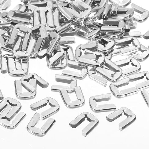 PATIKIL 100Pcs 12mm 1/2inch Width Spiral Boning Tips for Sewing, Galvanized Carbon Steel Corset Boning Tips Covers End Cap for Costume Bridal Dress, Silver Tone in Kuwait