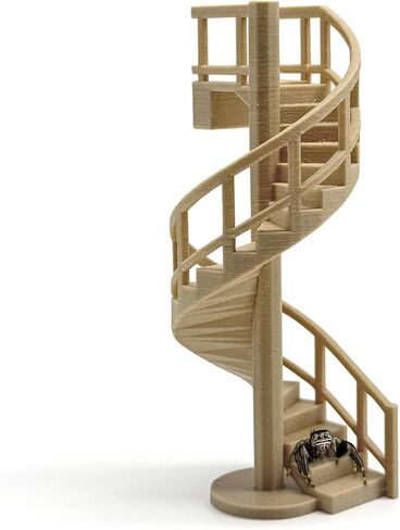 Jumping Spider Enclosure Accessories – Fun Spinning Stairs, Jumping Spider Climbing Toy with Magnetic Mount for Jumping Spider Enclosure Accessory Decoration (Beige) in Kuwait