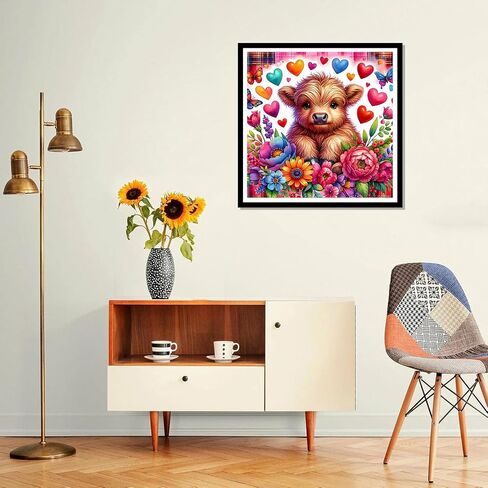 igoodom Cute Cat Diamond Painting Kit for Adults, Cat Diamond Art for Beginners, 5D Full Drill Round Diamond Painting Gem Art for Home Wall Decor Gift 14x14inch in Saudi Arabia