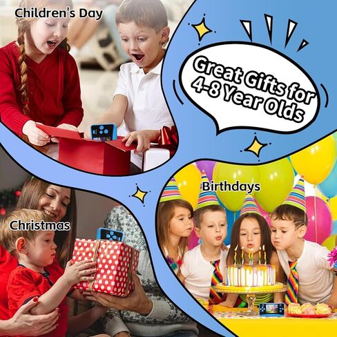 X-JOYKIDS QS17Orange Handheld Game for Kids Portable Retro Video Game Player Built-in 182 Classic Games 2.5 inches LCD Screen Family Recreation Arcade Gaming System Birthday Present for Children in Kuwait