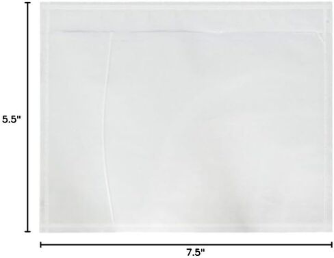 Packing List Envelopes 7.5" X 5.5" Pouches Clear Enclosed Adhesive Bags Pack of 1000 in Saudi Arabia