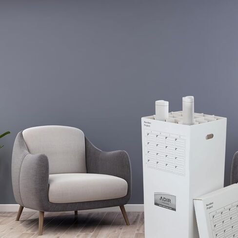 ADIR Cardboard Roll File Storage Organizer - Sorter Vertical File Sarter - Blueprint ، Poster ، Plans ، Wrap Home ، and Map Holder Station -16 Slots (for Rolls to 25 Inter in Kuwait