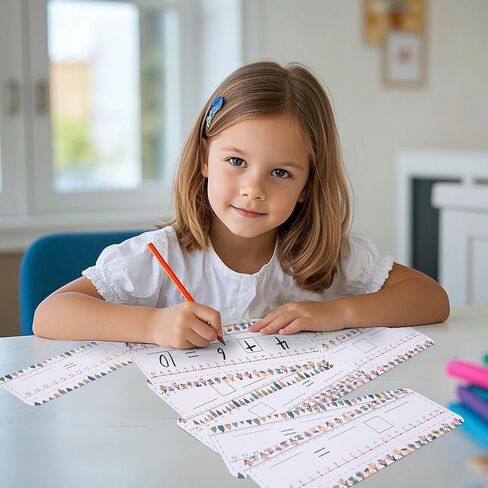 40 Packs Number Line Dry Erase Boards Cards, Double Sided Writable and Erasable Board Card Featuring -10-10 Number Line On One Side 0-20 On The Other, Classroom Must Haves Boards for Students in Saudi Arabia