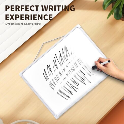 Monthly Calendar Dry Erase Board, 16"x12" White Board Dry Erase for Wall, Small Hanging Dry Erase Board, Double-Sided White Board for Home, Office, or School in Kuwait