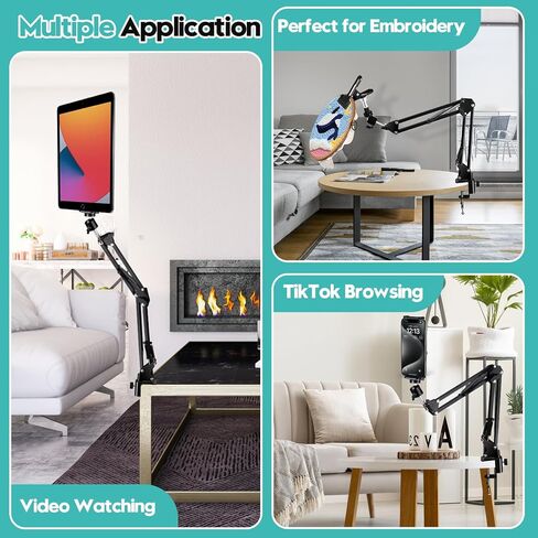 2Pcs Adjust Embroidery Hoop Stand Hand Embroidery Hoop Holder Metal Embroidery Lap Stand Folding Hand Embroidery Stand Lap Cross Stitch Stand(Black) in Saudi Arabia