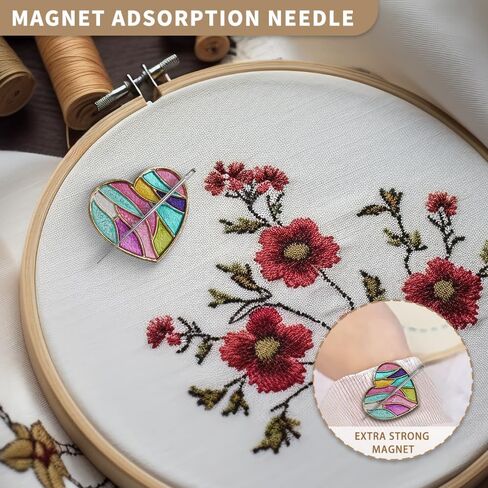 Needle Minder Magnet, Magnetic Needle Minder, Needle Minders Magnetic Cross Stitch Accessories, Magnetic Needle Holder, Life Tree, Butterfly, Cats, Owl, Heart (Butterfly) in Kuwait