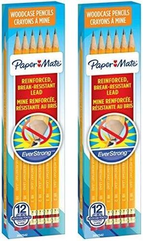 Paper Mate EverStrong #2 Pencils, Reinforced, Break-Resistant Lead When Writing, 12 Pack in Kuwait