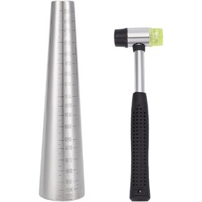مجموعة سوار Benecreat Mandrel Sizer ، بما في ذلك مطرقة حديدية ، وسوار مستدير من الفولاذ المقاوم للصدأ مع تخرج ، وضبط أداة صنع المجوهرات لصناع المجوهرات DIY