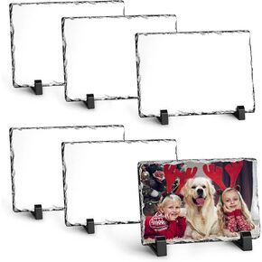 Sublimation Slate Blanks 8x8 inch 4 pack sublimation Rock Stone Picture baque bark