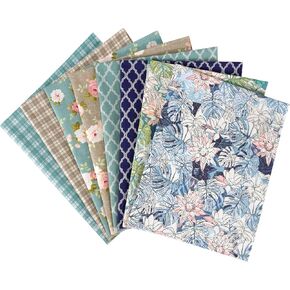 8pcs 18 "× 22" نسيج قطني خيط خيط النسيج النسيج أنماط الأزهار أنماط حزم ربع الدهون لخلاصات الخياطة DIY
