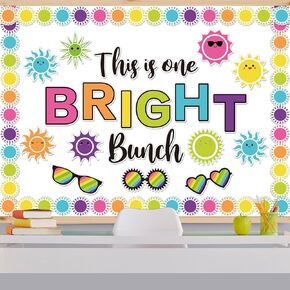 Anydesign 78 PCS Summer Sun Sun Bulletin Decoration Set This Is A Buch Bunch Cuts Tropical Sunshine Sunshine Classes Clusouts with 150 PCS Glue Point for Hawaiian Party Class