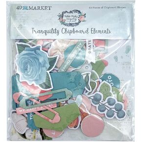 49 و Market Vintage Artistry Tranquility Chipboard مجموعة ألوان متعددة