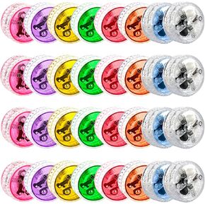 32 PCS LED Light Up Yo Yo Legenner Level Yo Yo Colorful Light Up reprietive Ball for Kids Birthday Party Goodie Bag Fullers Rights ، 8 Colors